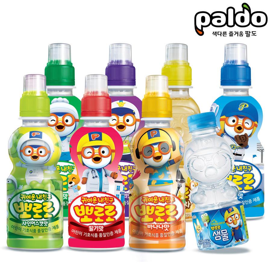 [팔도] 뽀로로飲料 8本ずつ x3種選択 (計24本) 児童ジュース ベビー飲料 フルーツジュース 麦茶 子供のおやつ