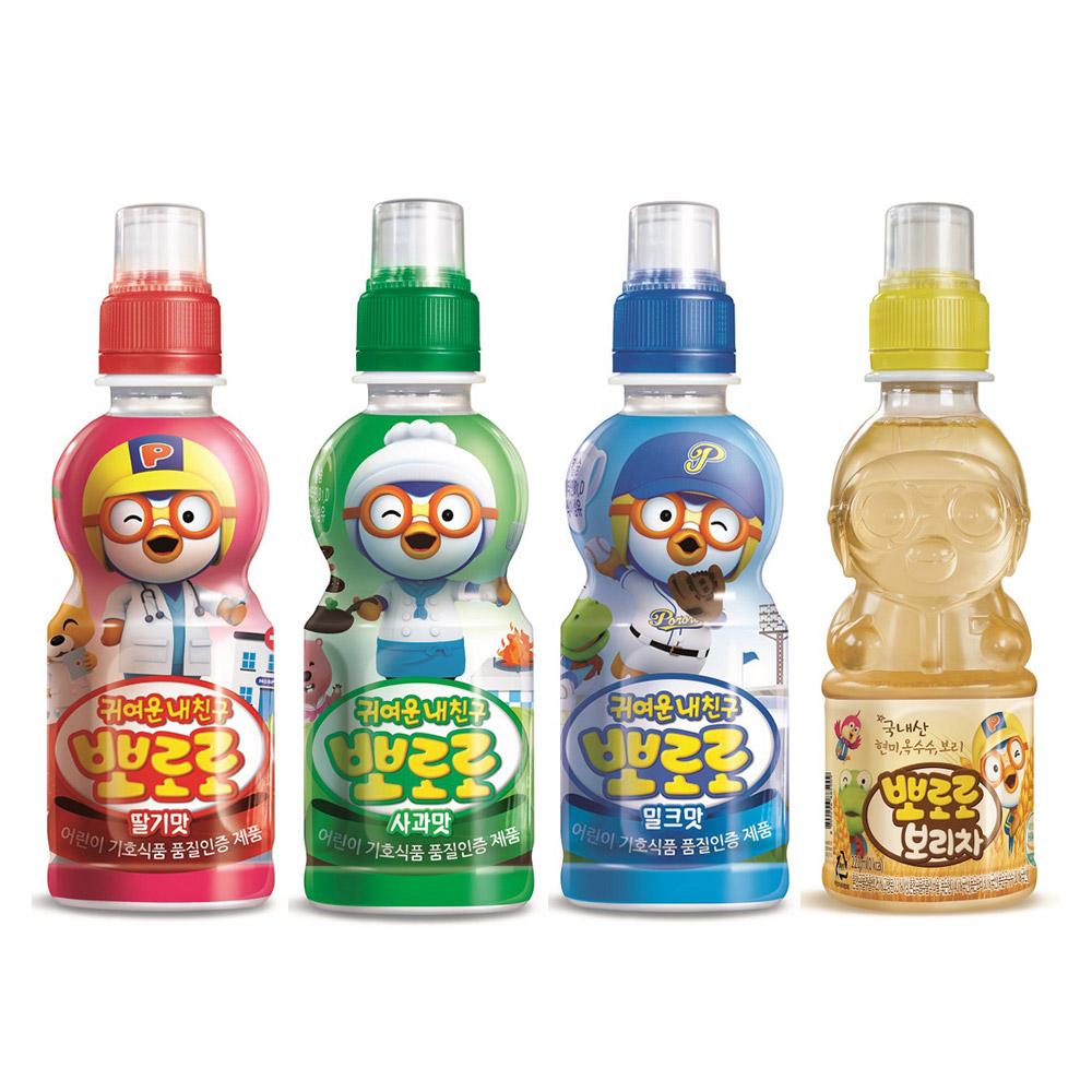 뽀로로 児童ジュース 飲料 いちご りんご ミルク味 235ml 麦茶 220ml 各6本ずつ 24本