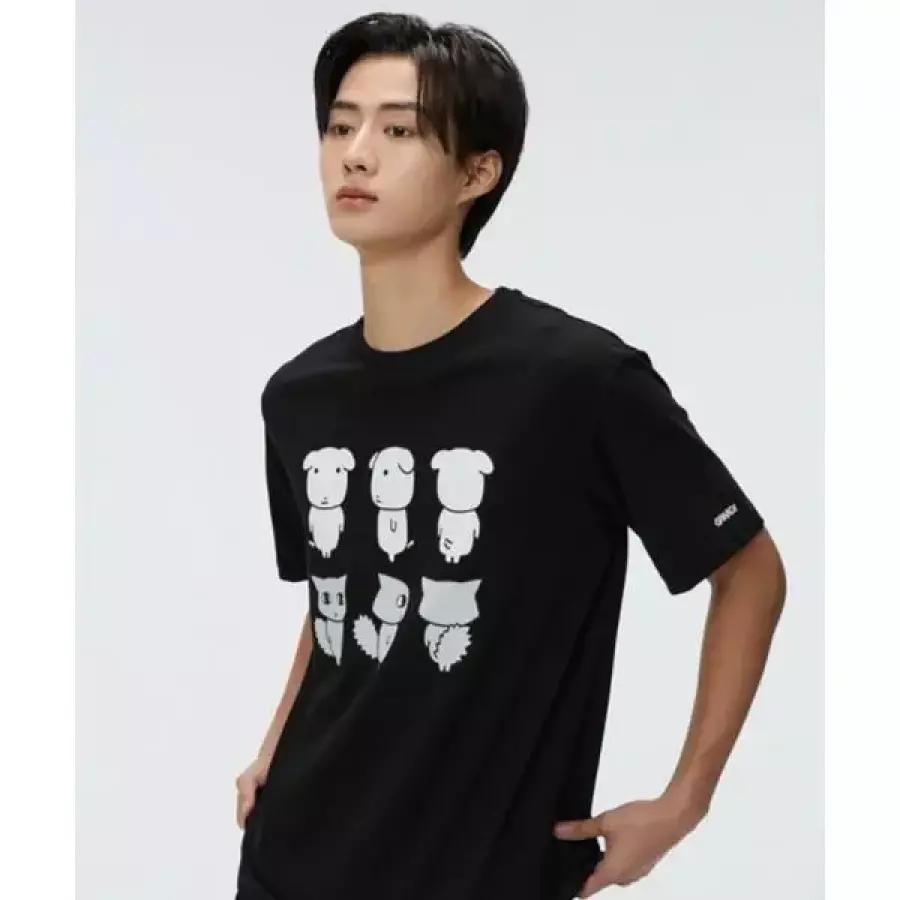 SPAO 가나디 グラフィック Tシャツ ブラック SPRLG25U09