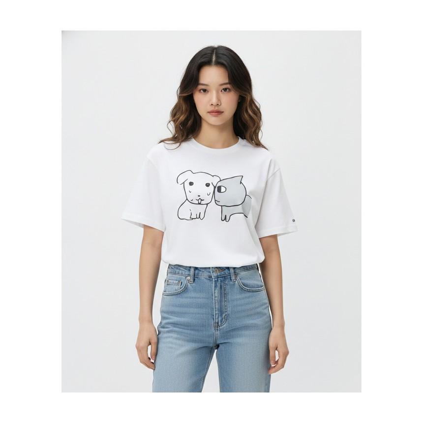 SPAO [가나디]半袖Tシャツ (OFF WHITE) SPRLG25U09