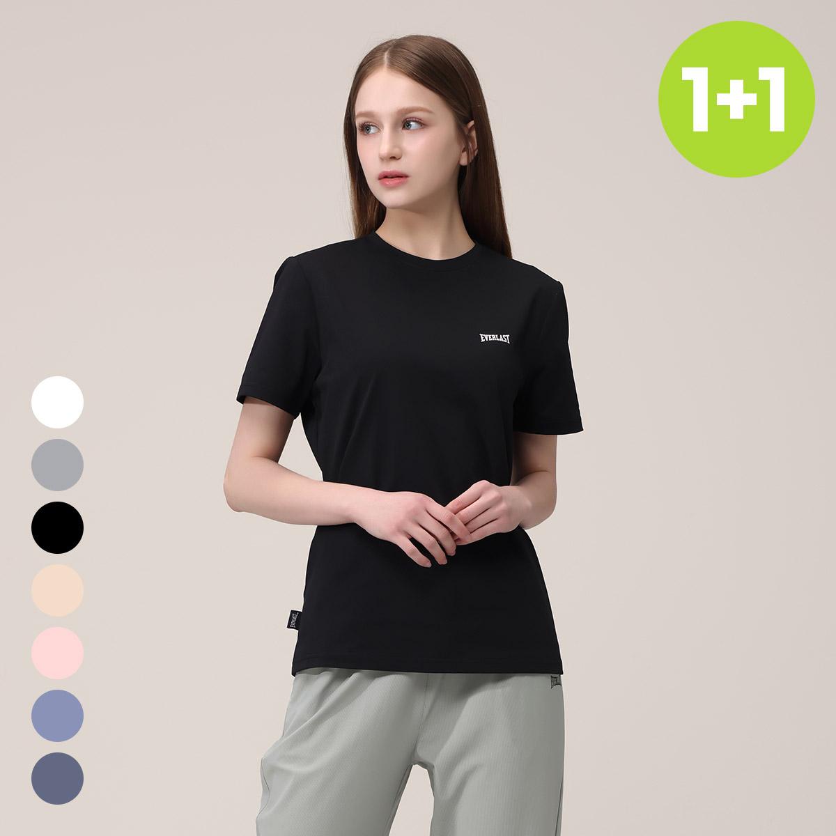 1+1 에버라스트 レディース Tシャツ 夏 Tシャツ ベーシック