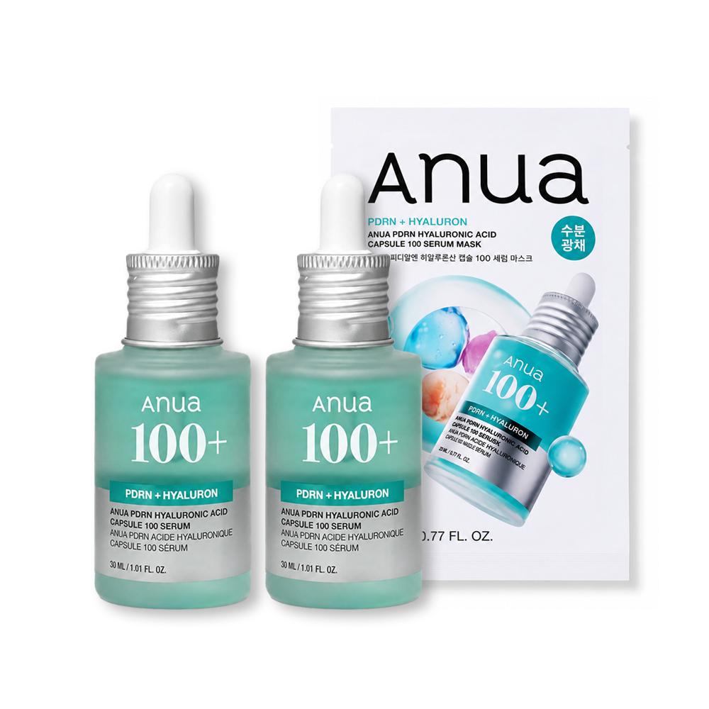 Anua PDRN ヒアルロン酸カプセル100セラム 30ml PDRN x 2個企画+マスクパック1枚