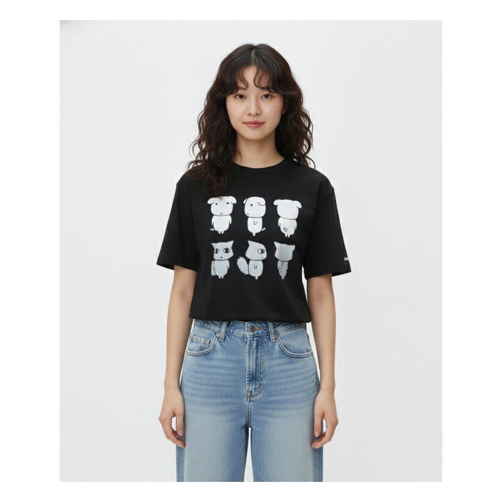 SPAO [가나디] 半袖Tシャツ (GRAPHIC BLACK)_SPRLG25U09