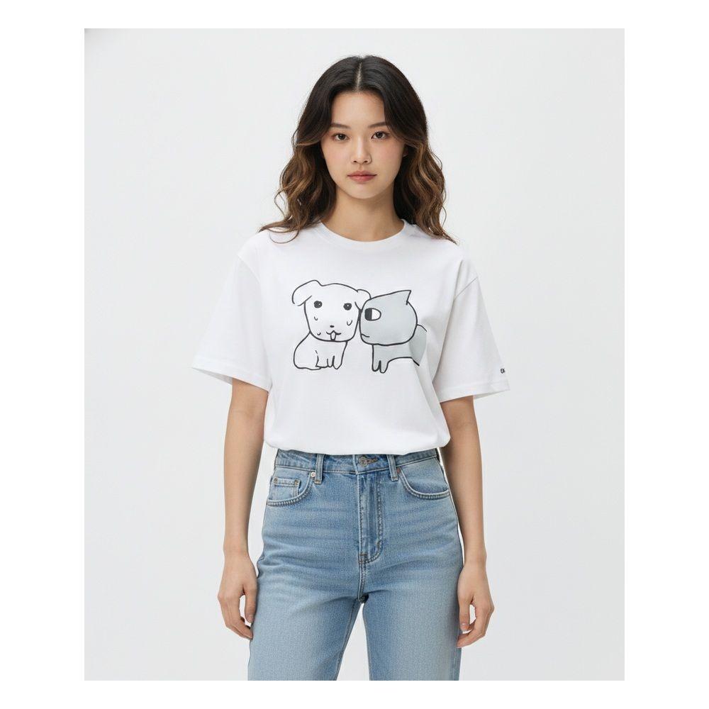 SPAO [가나디] 半袖Tシャツ (OFF WHITE)_SPRLG25U09