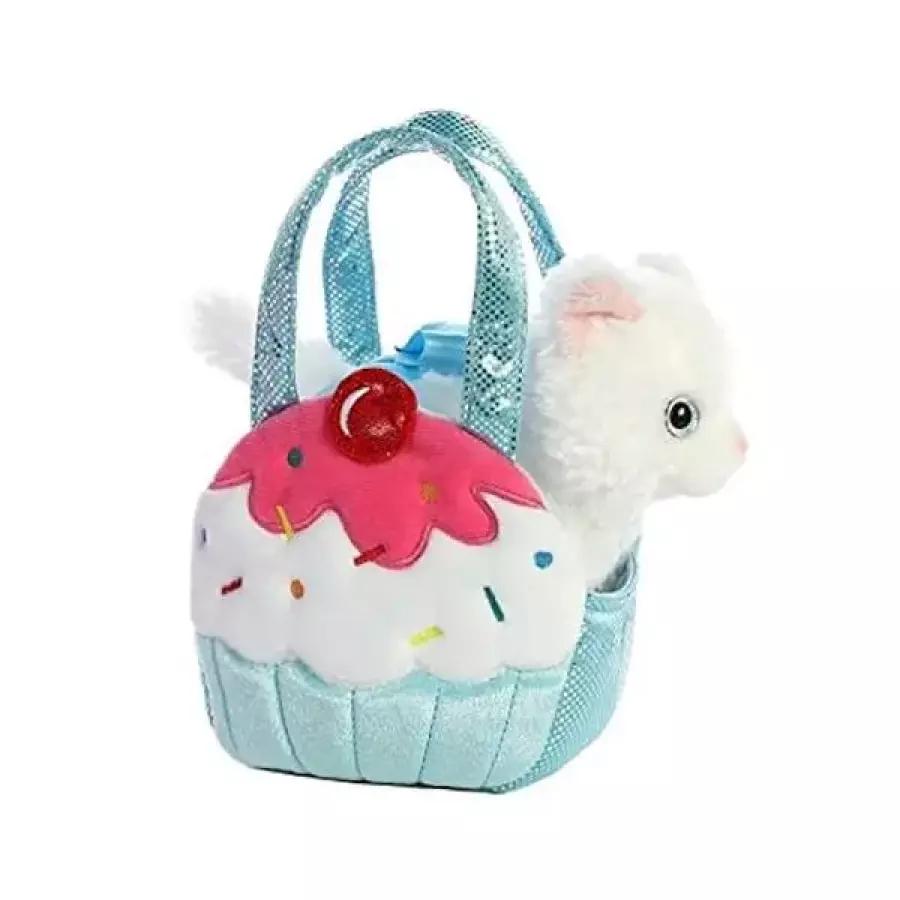 ぬいぐるみバッグ ペットキャリー 猫 ブルー 17CM