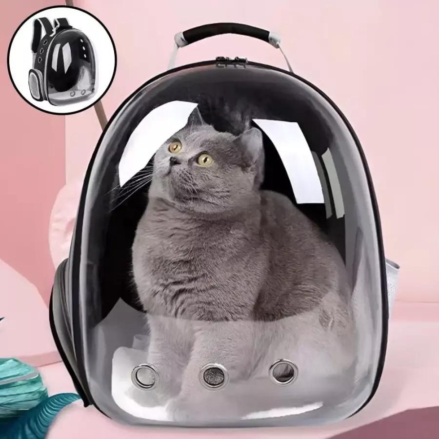 ペット用透明移動バッグ 犬 猫 外出用バックパック ペットキャリー