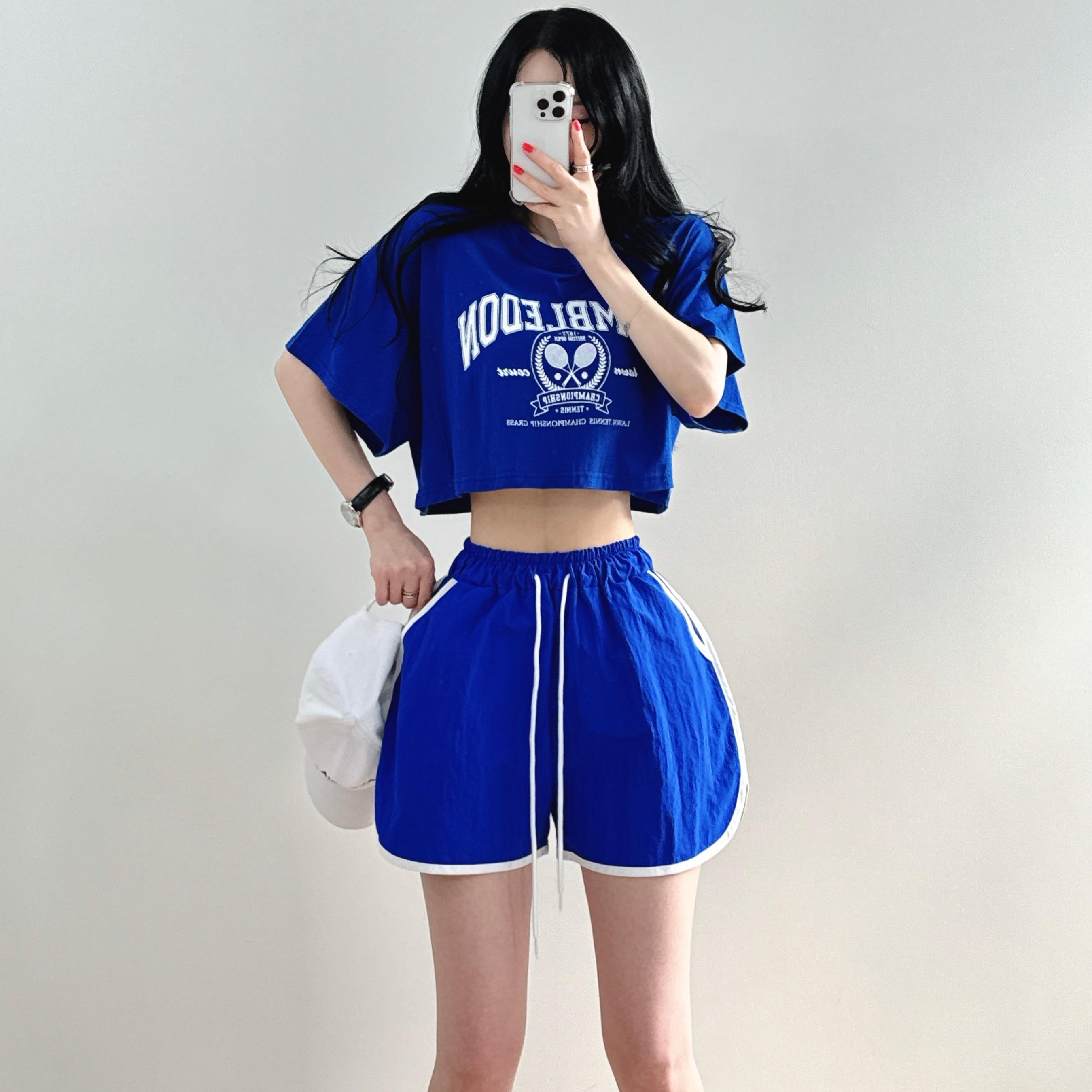 PSY"SUMMERSWAP"トップス フェスティバル ブルー タンクトップ 青 Tシャツ 長袖 半袖 ホリデールック"SUMMERSWAP"ルック コーディ