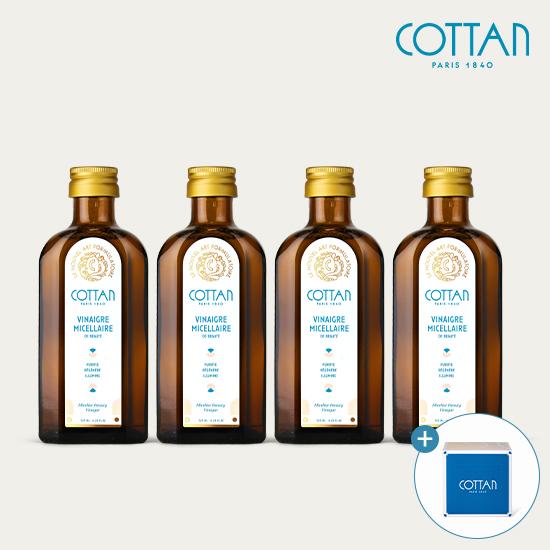 コタン ミセラ ビューティー ビネガー 125ml 4本+プレミアム コットンパッド 1箱(100枚)
