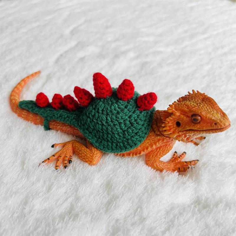 トカゲ 服 カメレオン 爬虫類 かわいい 衣装 ステゴサウルス ハンドメイド 一般 15-20cm 1個