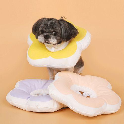 [플리플리] 꽃잎 넥카라 위러브 초경량 강아지 고양이 넥 쿠션 깔대기 수술 보호 중성화