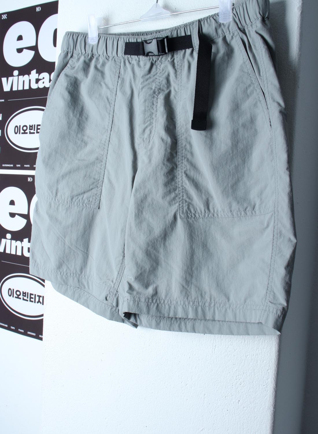(M-L) Musinsa Standard ハーフパンツ ナイロン バンディング グレー オールドスクール42