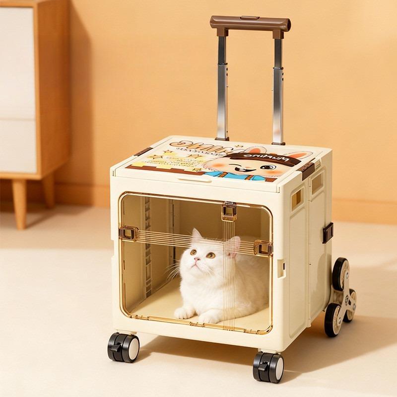 透明 ペットキャリア 猫 犬 大容量 外出 トローリー 軽量 携帯用 航空旅行 バッグ