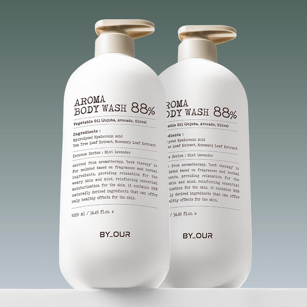 By auer 低刺激性 パフューム アロマ ボディウォッシュ ミントラベンダーの香り, 1.02L, 2個