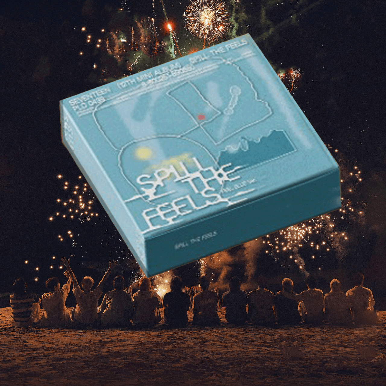 SEVENTEEN アルバム SPILL THE FEELS ミニ12集 スピルザフィールズ スタンダード 通常盤 (ブルー)