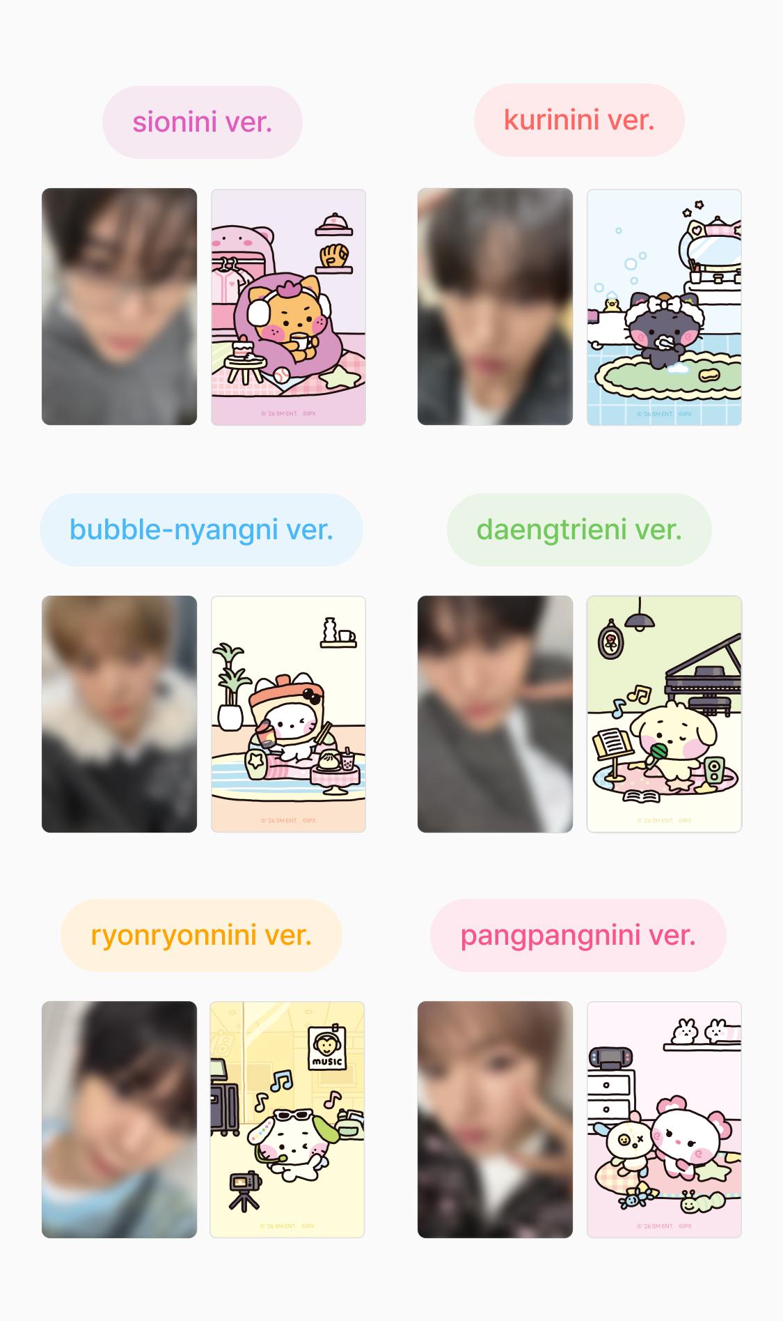 NCT WISH 위시니니 룸인형 포카 단품