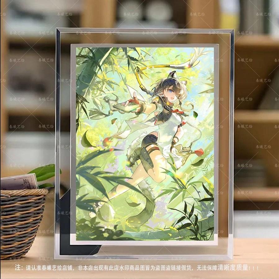 アークナイツ エンドフィールド Tang 탕 일러스트クリスタルフレーム写真立て 装飾ギフト 008 5インチクリスタルフォトフレーム + 写真