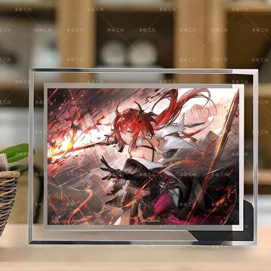 [アークナイツ エンドフィールド] レヴァテイン スカディ クリスタルイラスト額 89グッズ ギフト 7インチ レヴァテイン 01