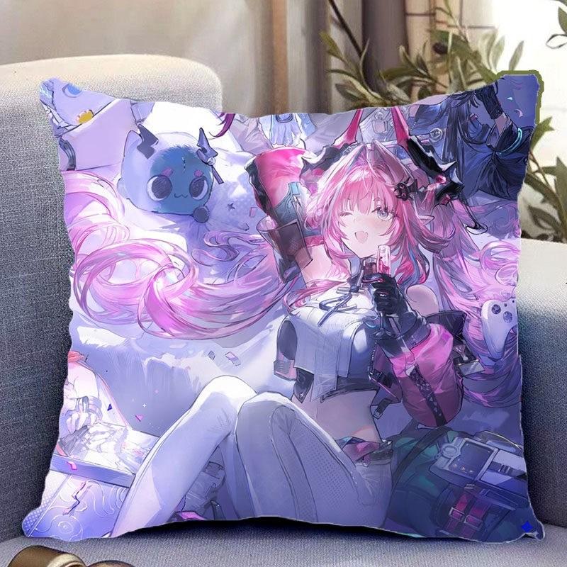 명일방주 엔드필드 Yibon サテン素材 カバー クッション 枕 セット 5 60x60cm ブライトサテン