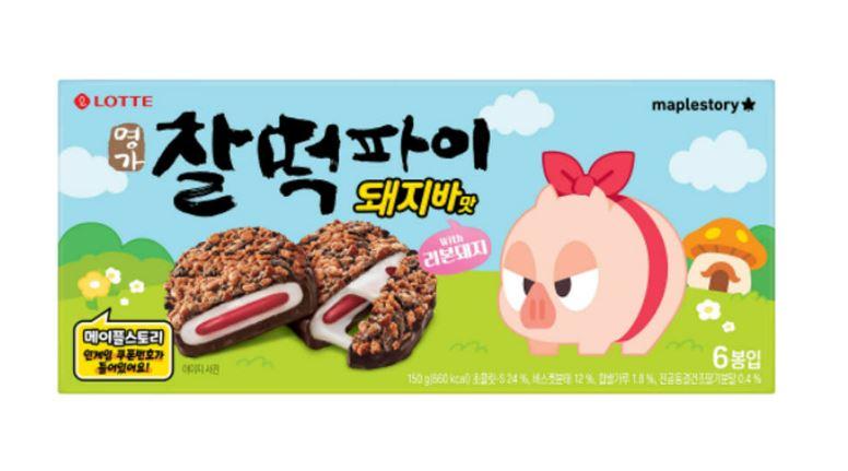메이플 스토리 명가 찰떡파이 돼지바 150g