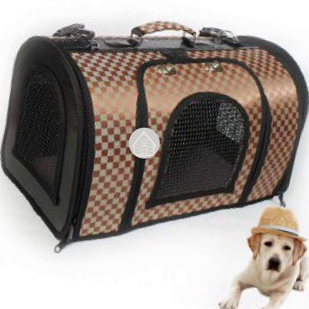 ドギーフレンド トゥースバッグ チェック柄 犬用バッグ 猫用移動バッグ 펫 캐리어