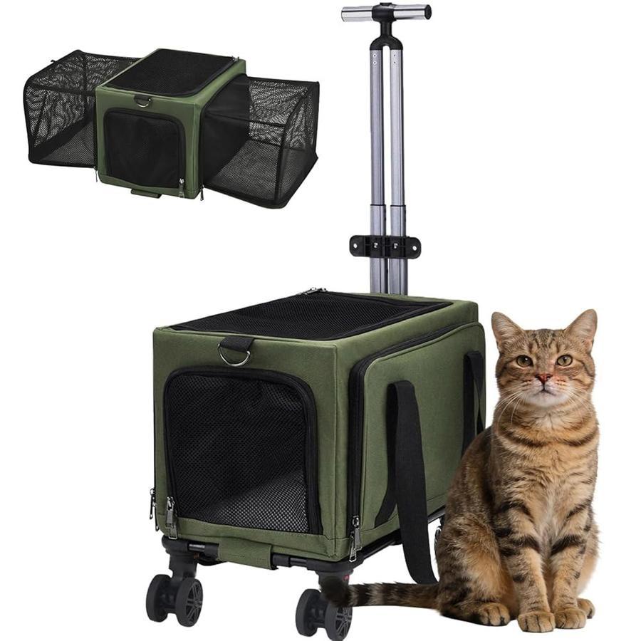 ペットキャリア 旅行用キャスター拡張 大型犬 猫 ホイール付き 旅行用着脱式キャリープラットフォーム
