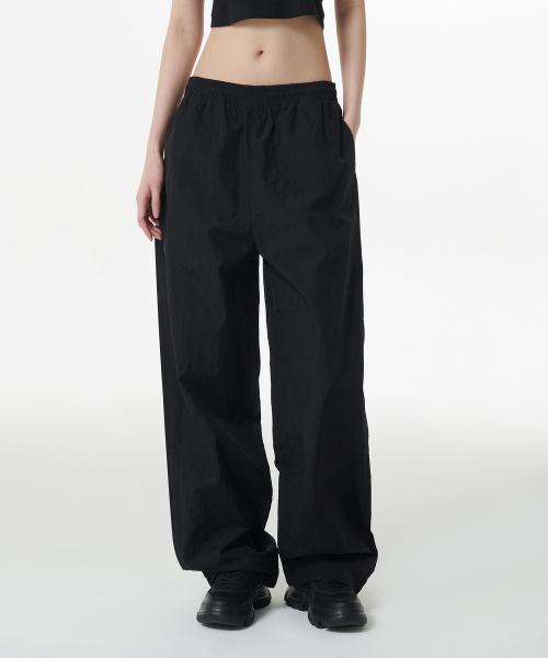 MUSINSA STANDARD WOMAN musinsastandardwoman ムシンサ ウィメンズ ナイロン ワイド ストリングパンツ ブラック