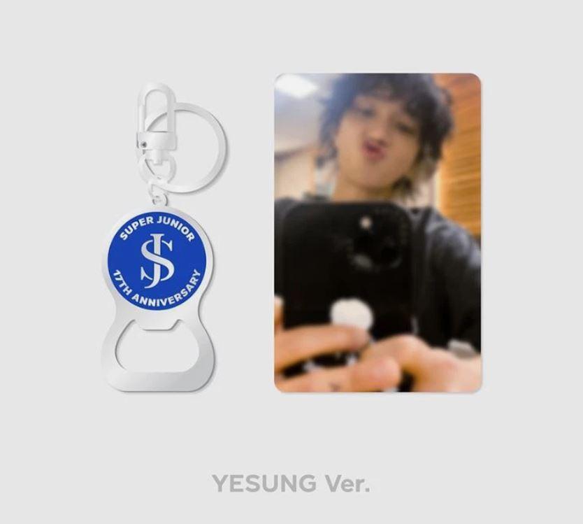 (슈퍼 주니어 예성 오프너 키링) SUPER JUNIOR 17th Anniversary OFFICIAL MD GOODS Opener Key Ring + PHOTOCARD