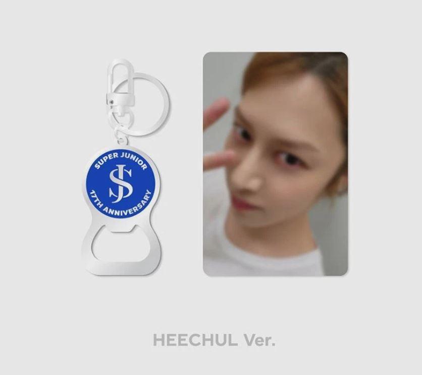 (슈퍼 주니어 희철 오프너 키링) SUPER JUNIOR 17th Anniversary OFFICIAL MD GOODS Opener Key Ring + PHOTOCARD