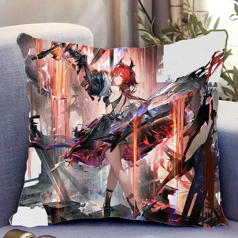 명일방주 엔드필드 레바테인 새틴 소재 커버 쿠션 베개 셋트  2  밝은 새틴  40x40cm