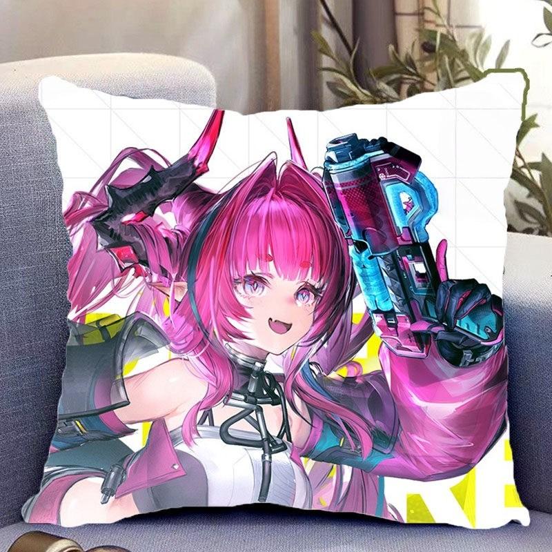 명일방주 엔드필드 이본 새틴 소재 커버 쿠션 베개 셋트  8  35x35cm  밝은 새틴
