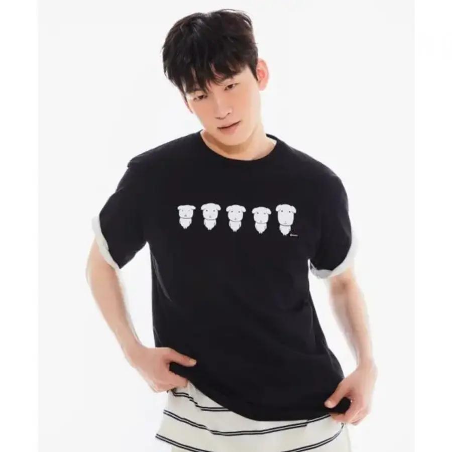 SPAO 가나디 반팔 티셔츠블랙 SPRLG25U09