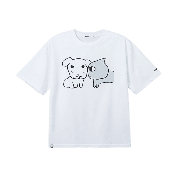 S 스파오 x 가나디 숏슬리브 티셔츠 그레이 SPRLF38U02 (gray)
