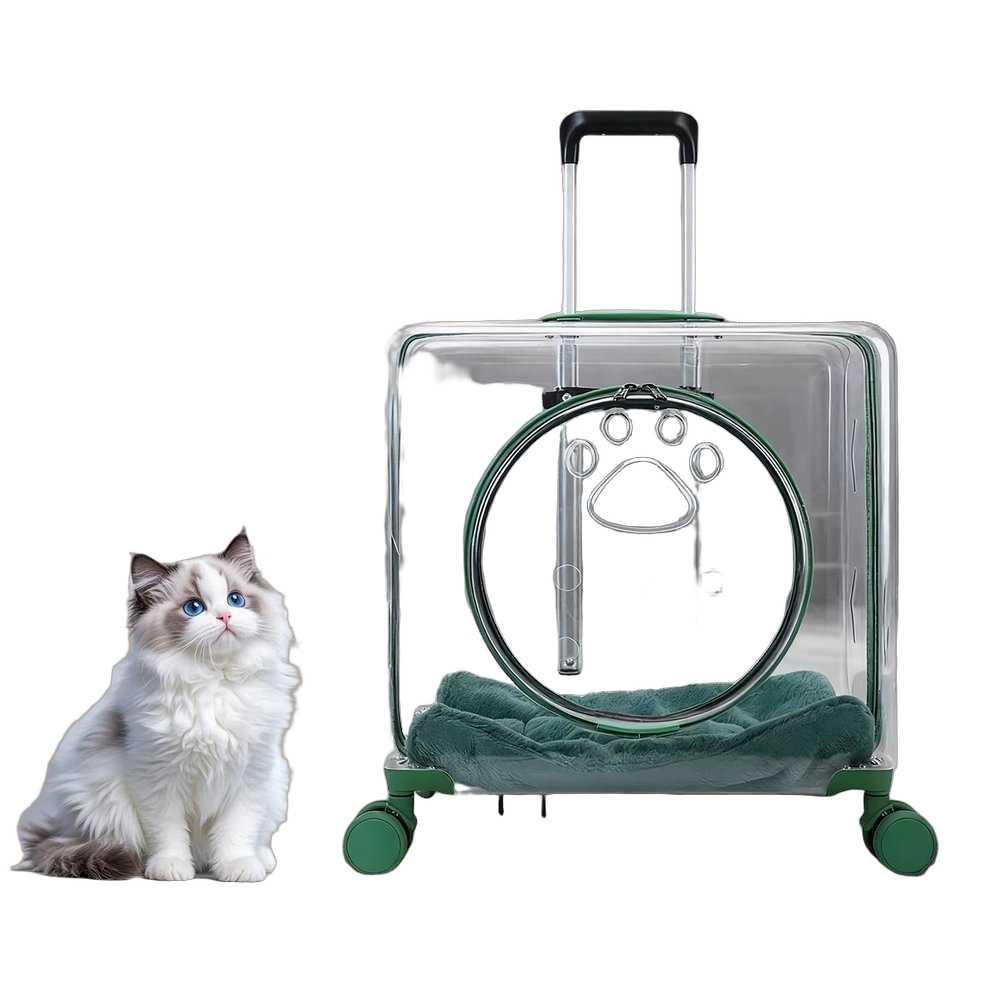 透明 猫用キャリーバッグ ペットキャリー 外出用 ペット