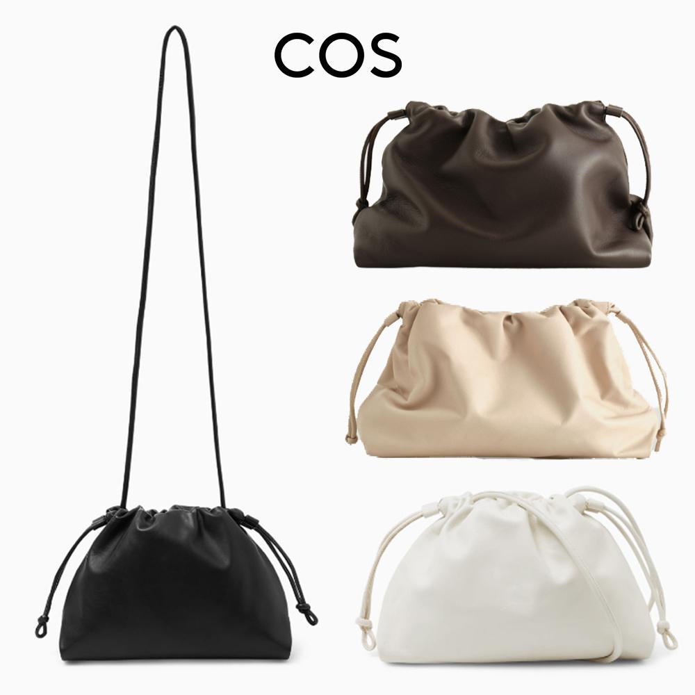 COS カバテッリ ミニ レザー クロス バッグ バケット バッグ ショルダー バッグ クラッチ スエード バッグ COS