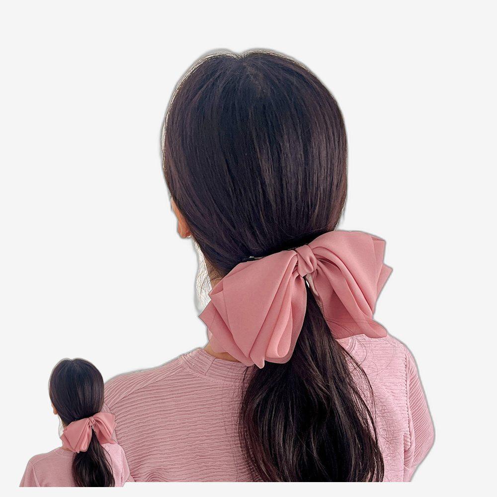 シフォン重ね翼 女性用ヘアアクセサリー ヘアピン ラブリー デイリールック リボンピン ハンドメイド セルフスタイリング ヘアピン