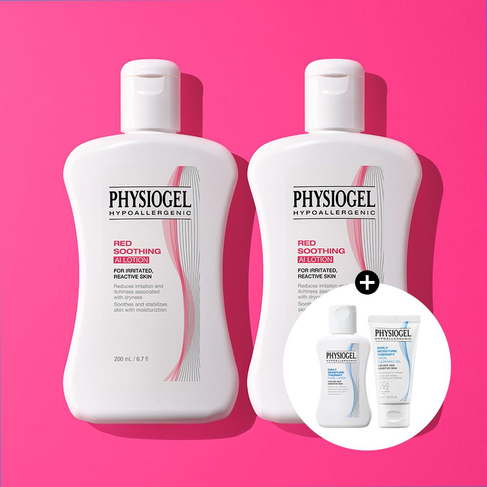 Physiogel RED SOOTHING AI FACIAL LOTION 200ml x2個 敏感肌バリア鎮静 + 敏感鎮静 SOSキット