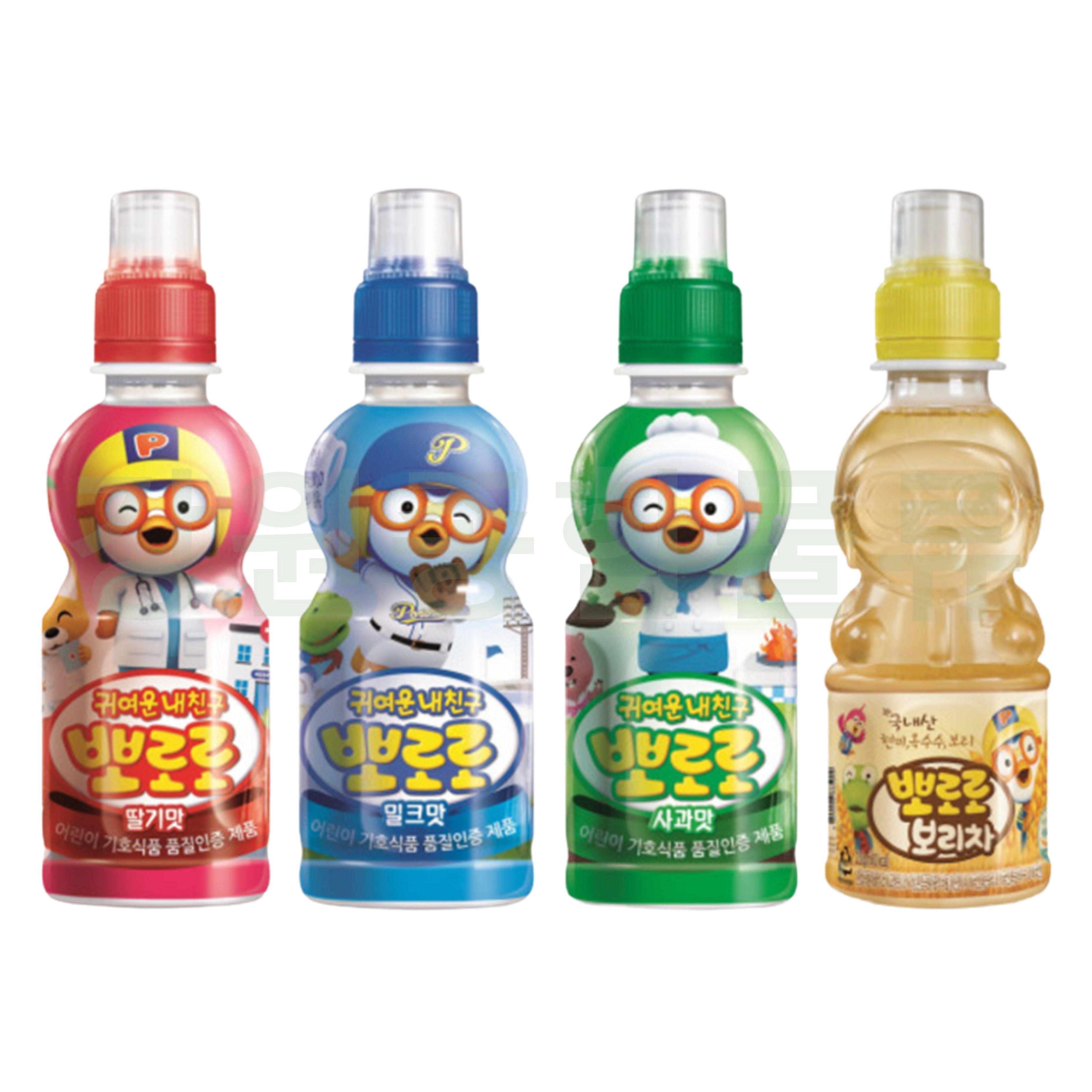 ポロロ 子供用ジュース 飲料 ストロベリー アップル ミルク味 235ml 麦茶 220ml 各6本ずつ 計24本