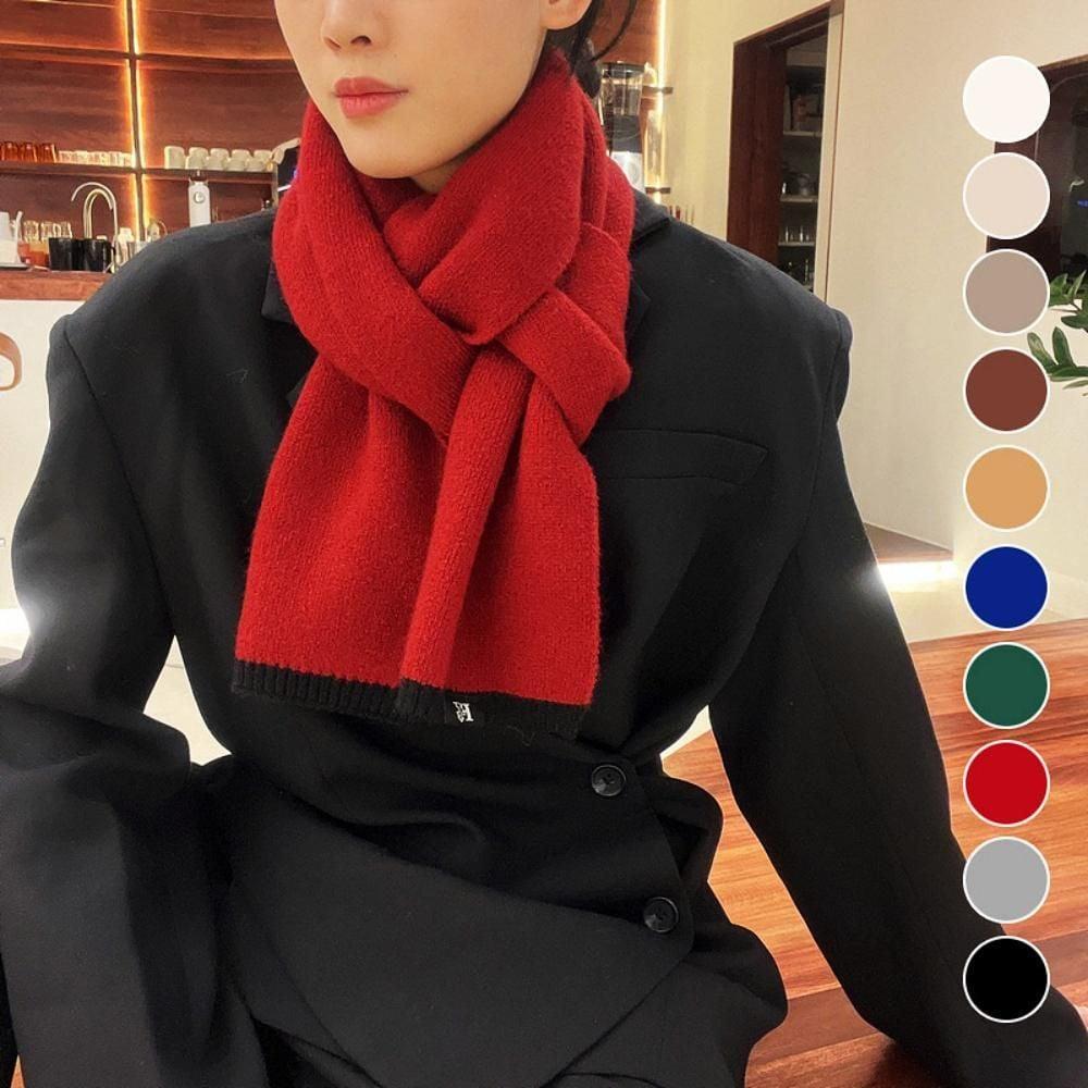 シンプル パターン ネックウォーマー 小型 冬アクセサリー レディース メンズ