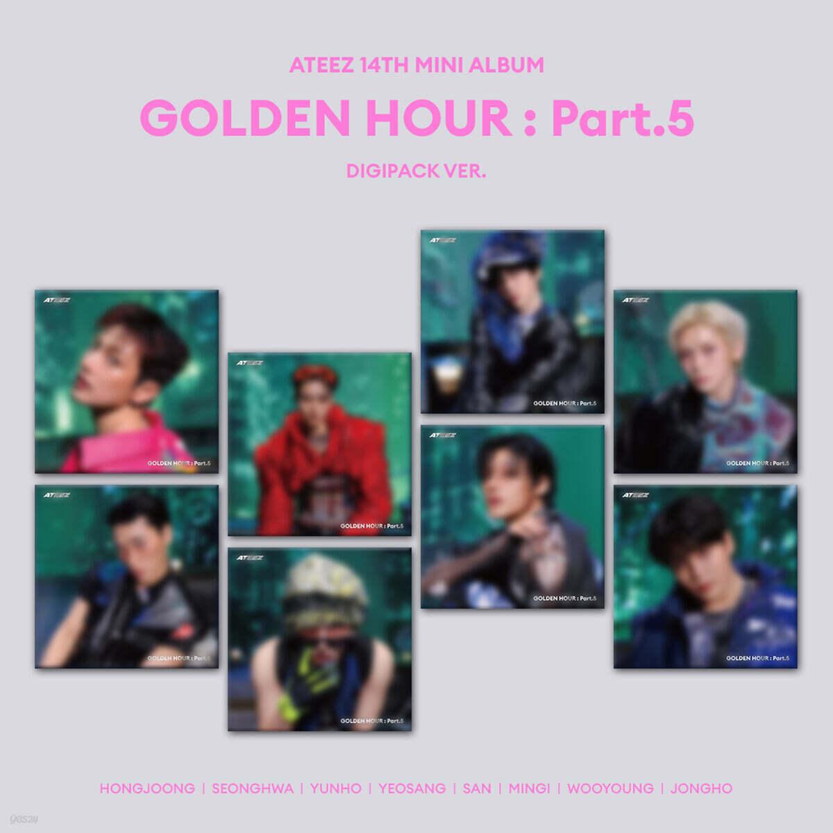 ATEEZ Mini Album Vol.14 GOLDEN HOUR Part.5 DIGIPACK Ver. 選択