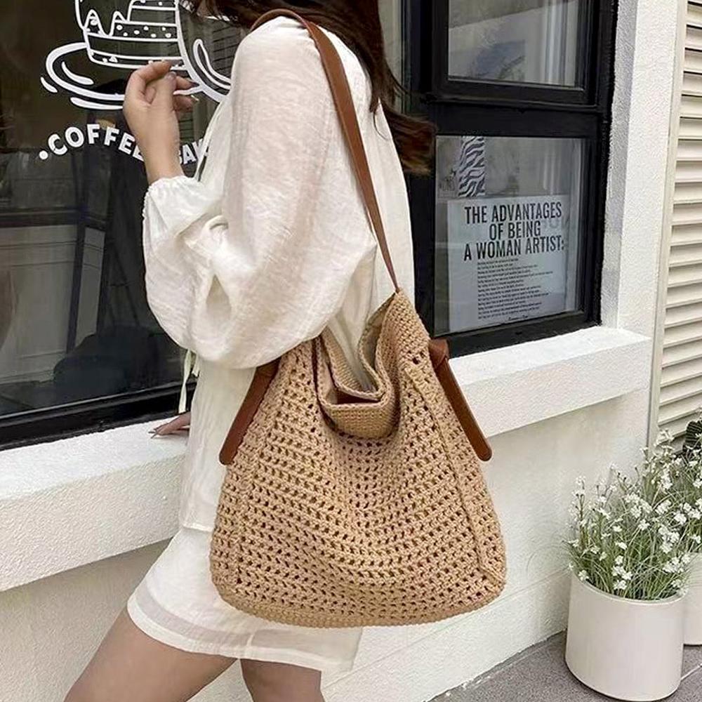 ジェイココ ニットバッグ 手編み ネットバッグ 2c ボボサン ショルダーバッグ バカンス リゾート 夏バッグ