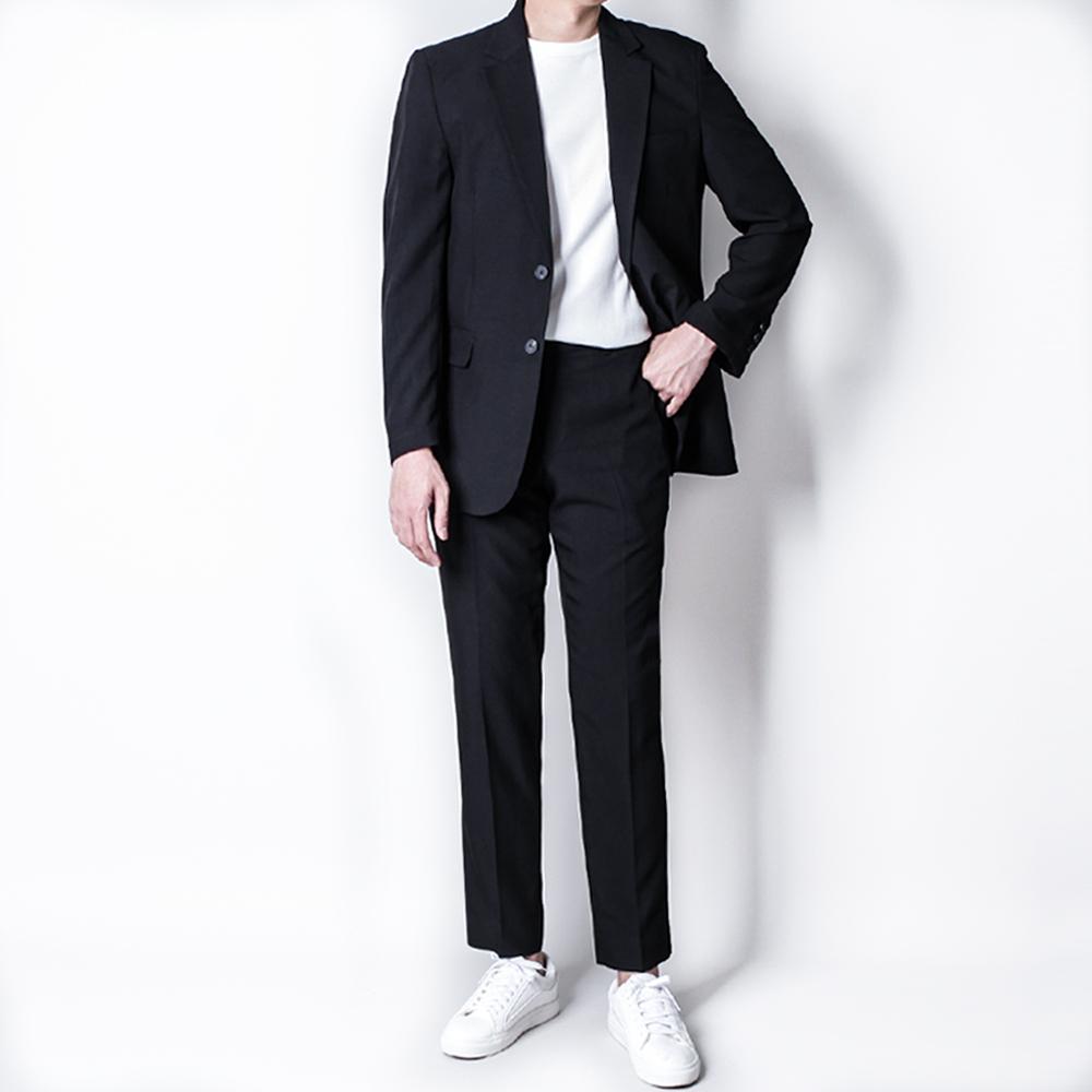 DI OUTFIT メンズ スーツセット 春 秋 3シーズン対応 スーツ カジュアル ベーシック ハクムスタイル デート 結婚式 ウェディング