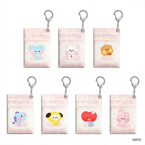 BT21 ミニニ チェリーブロッサム キー フォトカードホルダー リング