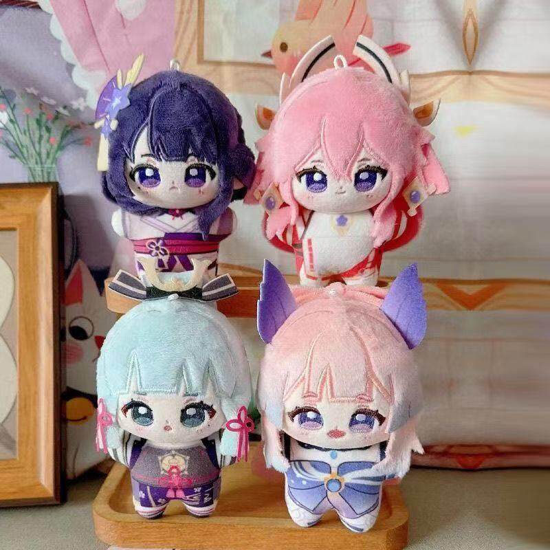 原神 10cm ぬいぐるみ ライデン ココミ<bos> Ayaka Yae Miko ぬいぐるみキーホルダー グッズ かわいい衣装付き