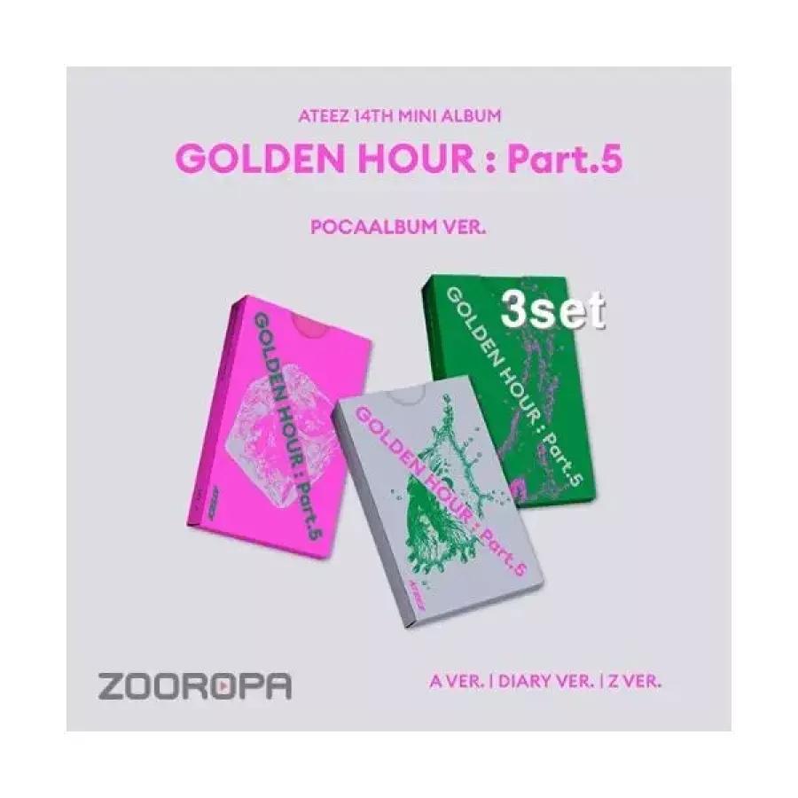 [3種セット/フォトカードアルバム] ATEEZ エイティーズ GOLDEN HOUR Part 5 14th Mini Album