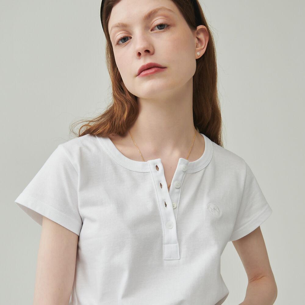 [론론] HENRYNECK HALF T SHIRT WHITE