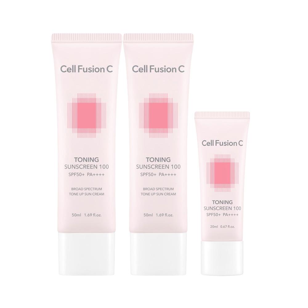 セル퓨ジョンシー トニング サンプロテクション 50ml+50ml+20ml / 自然に密着 トーンアップ ベース サンクリーム