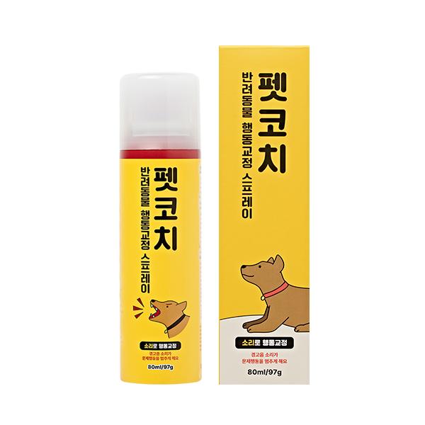 펫코치 반려견 행동교정 스프레이 80ml 강아지짖음방지 짖음 입질 공격성 교육 훈련용