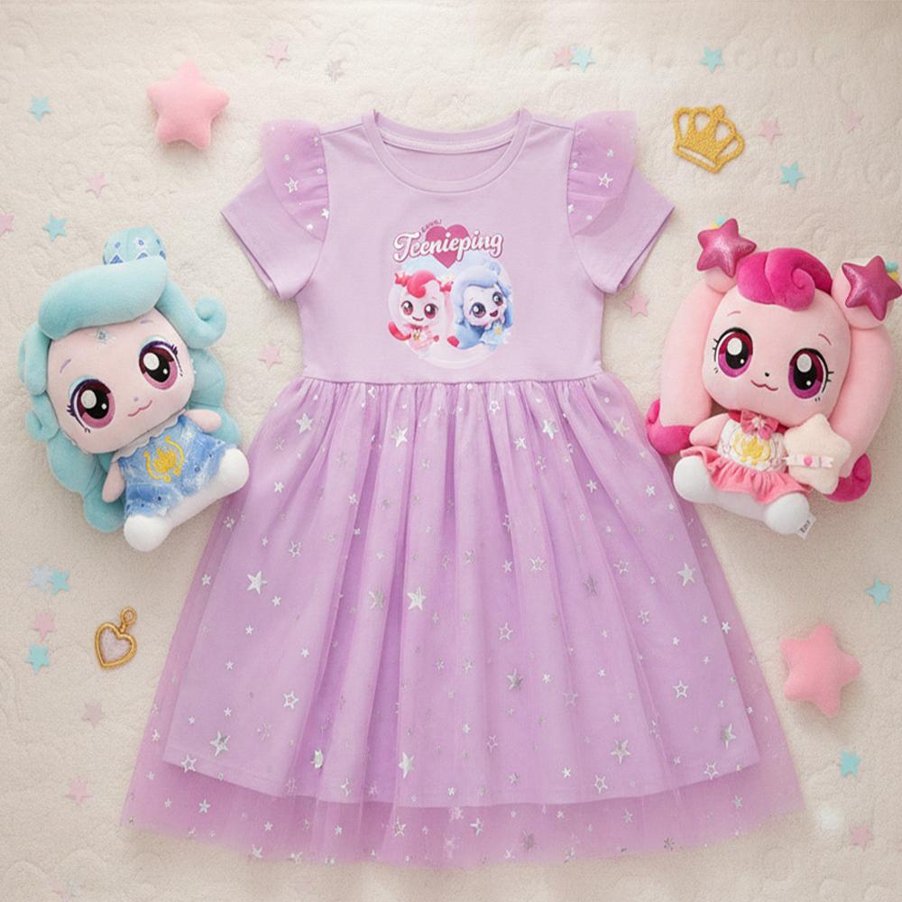 ティニピン ワンピース 女の子用 ドレス ギフト ビナピン ハチュピン パープル
