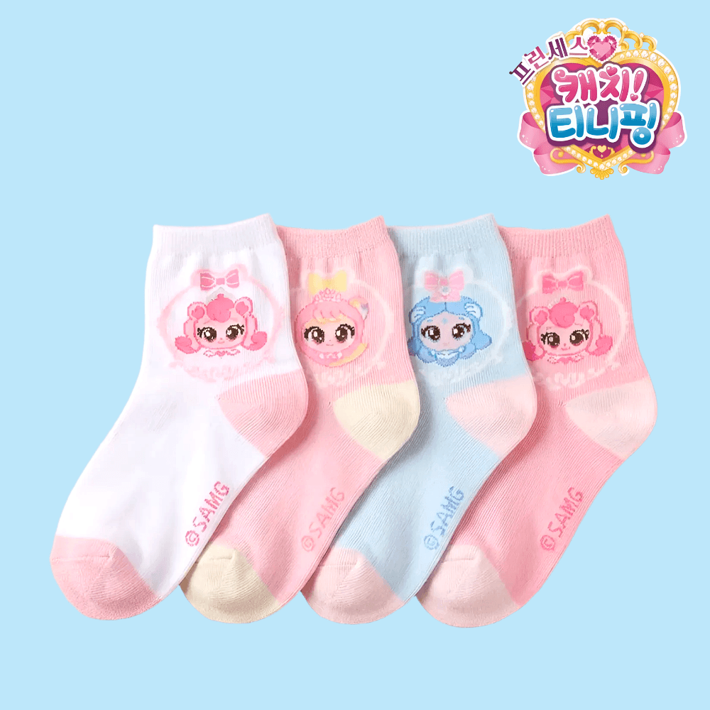 ティニピン ソックスセット ハチュピン 幼児 女の子用 プリンセス 4種