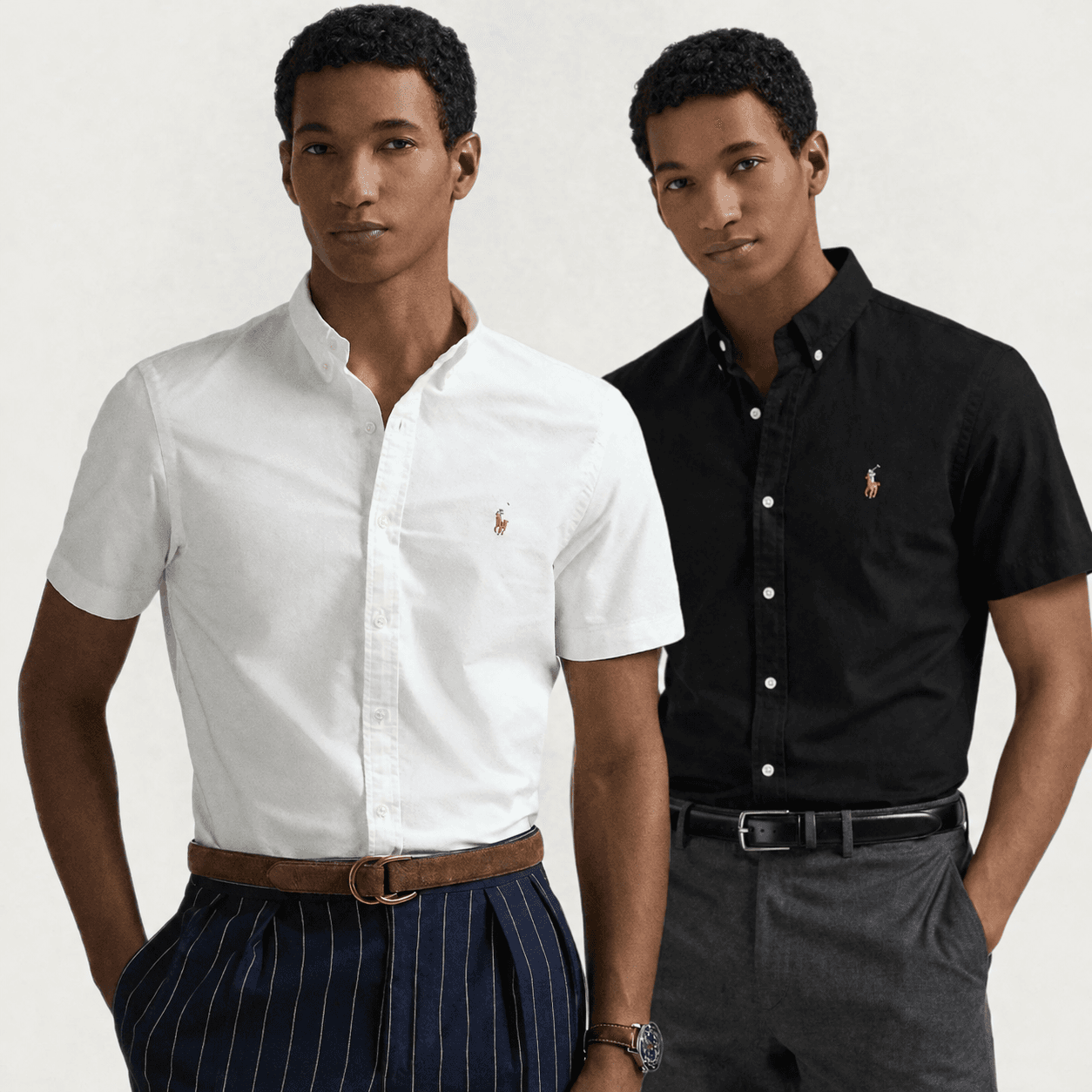 POLO RALPH LAUREN オックスフォード マルチポニー 半袖シャツ ポロシャツ (男女兼用)